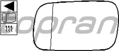 Зеркальное стекло, наружное зеркало TOPRAN купить