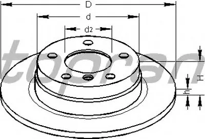 Тормозной диск TOPRAN купить
