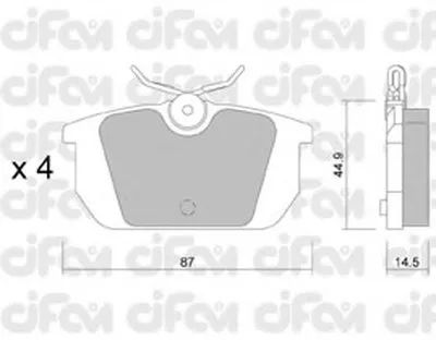 Комплект тормозных колодок, дисковый тормоз CIFAM купить