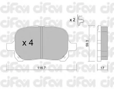 Комплект тормозных колодок, дисковый тормоз CIFAM купить
