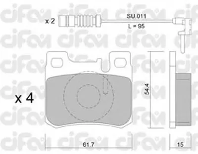 Комплект тормозных колодок, дисковый тормоз CIFAM купить