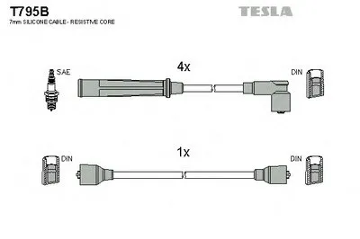 Комплект проводов зажигания TESLA купить