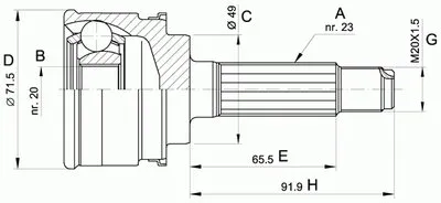 Шарнирный комплект, приводной вал SPIN OPEN PARTS купить