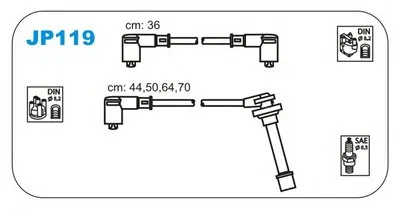 Комплект проводов зажигания JANMOR купить