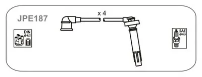Комплект проводов зажигания JANMOR купить