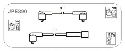Комплект проводов зажигания JANMOR купить