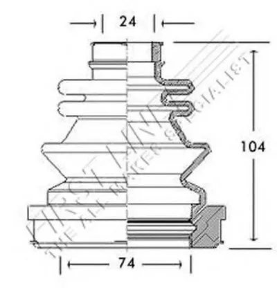 Пыльник, приводной вал FIRST LINE купить