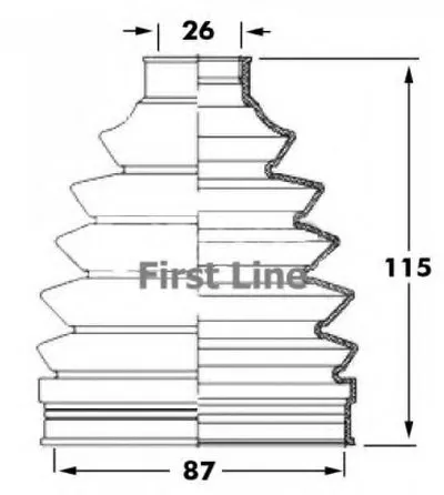 Пыльник, приводной вал FIRST LINE купить
