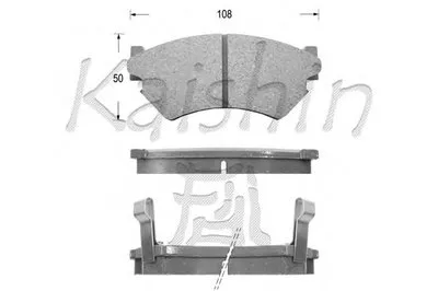 Комплект тормозных колодок, дисковый тормоз KAISHIN купить