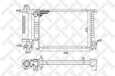 Радиатор, охлаждение двигателя STELLOX купить