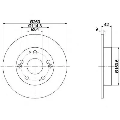 Тормозной диск PRO HELLA купить