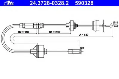 Тросик сцепления ATE купить