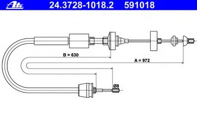Тросик сцепления ATE купить