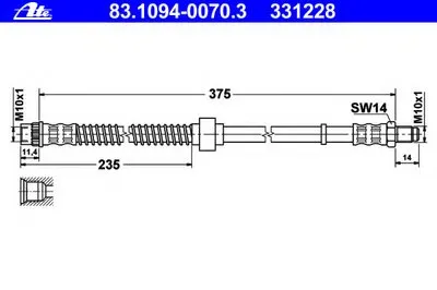 Тормозной шланг ATE купить