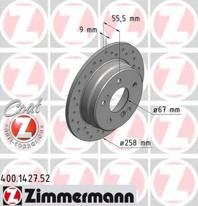 Тормозной диск SPORT BRAKE DISC COAT Z ZIMMERMANN купить