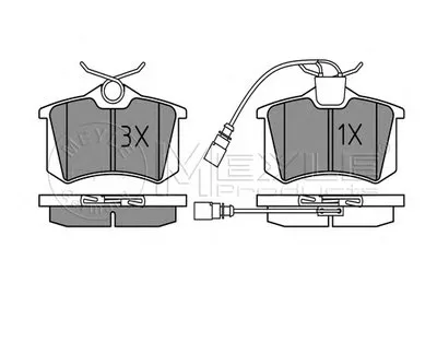 Комплект тормозных колодок, дисковый тормоз PLATINUM PAD MEYLE купить