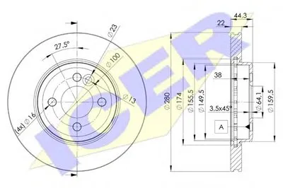 Тормозной диск ICER купить