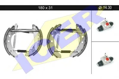 Комплект тормозных колодок ICER купить