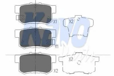 Комплект тормозных колодок, дисковый тормоз KAVO PARTS купить