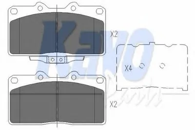 Комплект тормозных колодок, дисковый тормоз KAVO PARTS купить