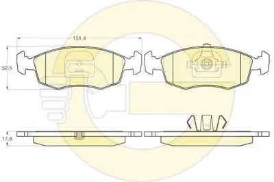 Комплект тормозных колодок, дисковый тормоз GIRLING купить