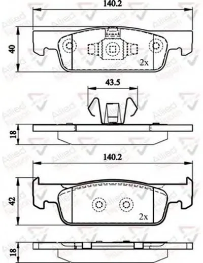 Комплект тормозных колодок, дисковый тормоз ANL Braking COMLINE купить