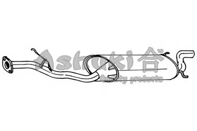 Глушитель выхлопных газов конечный ASHUKI купить