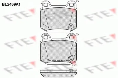 Комплект тормозных колодок, дисковый тормоз FTE купить