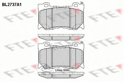 Комплект тормозных колодок, дисковый тормоз FTE купить