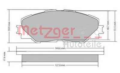 Комплект тормозных колодок, дисковый тормоз METZGER купить