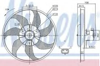 Вентилятор, охлаждение двигателя NISSENS купить