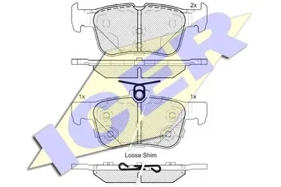 Комплект тормозных колодок, дисковый тормоз ICER купить