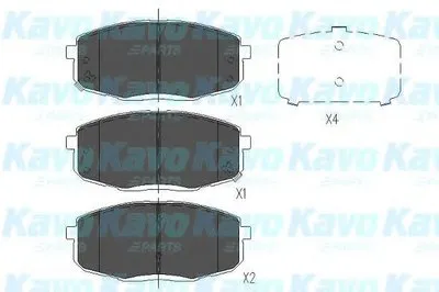 Комплект тормозных колодок, дисковый тормоз KAVO PARTS купить