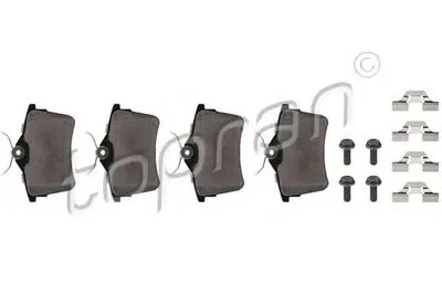 Комплект тормозных колодок, дисковый тормоз TOPRAN купить