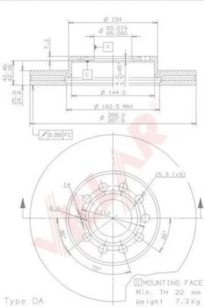 Тормозной диск VILLAR купить