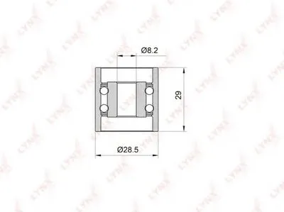 Паразитный / Ведущий ролик, зубчатый ремень LYNXauto купить