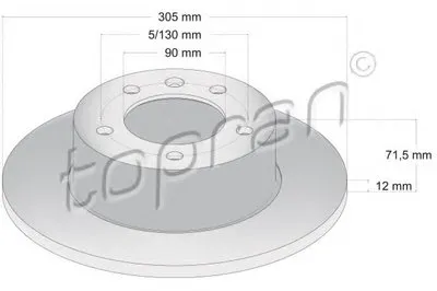 Тормозной диск COATED TOPRAN купить