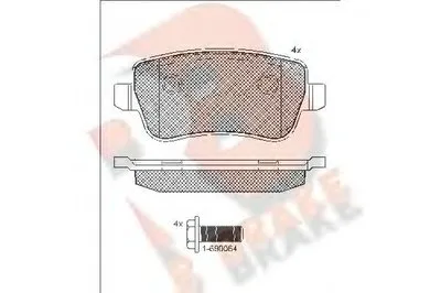 Комплект тормозных колодок, дисковый тормоз R BRAKE купить