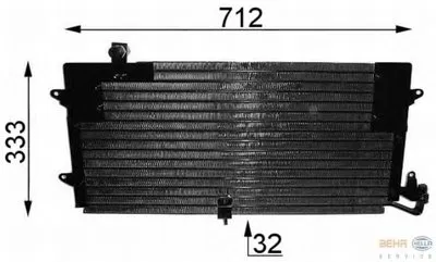 Конденсатор, кондиционер BEHR HELLA SERVICE HELLA купить