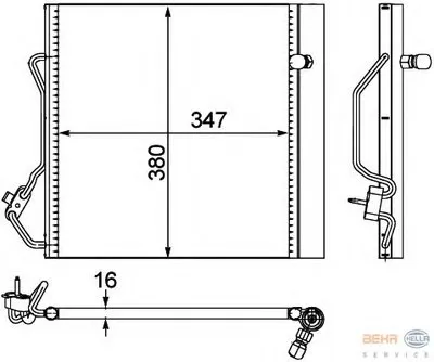 Конденсатор, кондиционер BEHR HELLA SERVICE HELLA купить