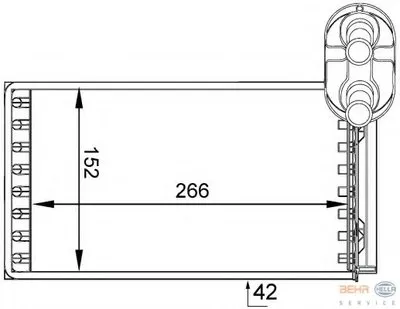 Теплообменник, отопление салона BEHR HELLA SERVICE HELLA купить