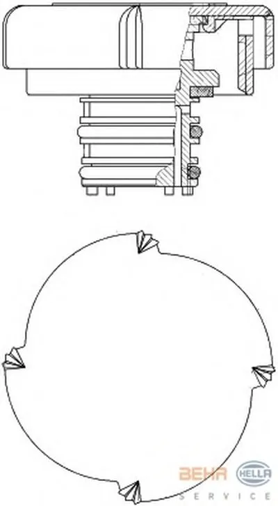 Крышка, резервуар охлаждающей жидкости BEHR HELLA SERVICE HELLA купить