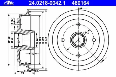 Тормозной барабан ATE купить
