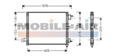 Конденсатор, кондиционер VAN WEZEL купить