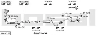 Система выпуска ОГ BOSAL купить