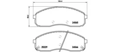 Комплект тормозных колодок, дисковый тормоз BREMBO купить