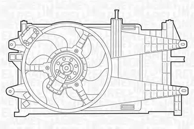 Вентилятор, охлаждение двигателя MAGNETI MARELLI купить