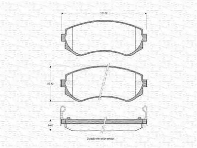 Комплект тормозных колодок, дисковый тормоз MAGNETI MARELLI купить