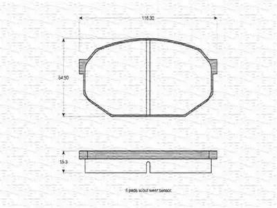 Комплект тормозных колодок, дисковый тормоз MAGNETI MARELLI купить