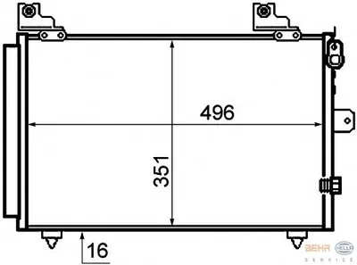 Конденсатор, кондиционер BEHR HELLA SERVICE купить